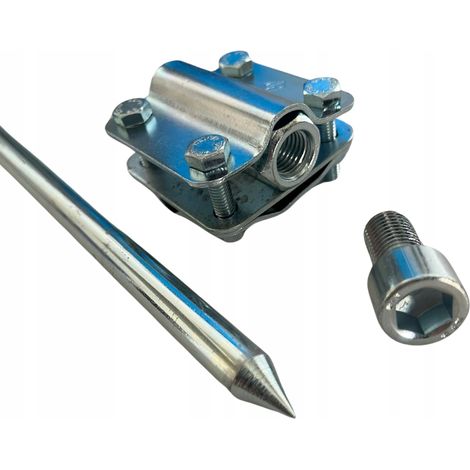 CONJUNTO DE PUESTA A TIERRA PARA RAYO 1MB M16 + CONECTOR DE ACERO GALVANIZADO + HERRAMIENTA DE FABRICACIÓN (1/3)
