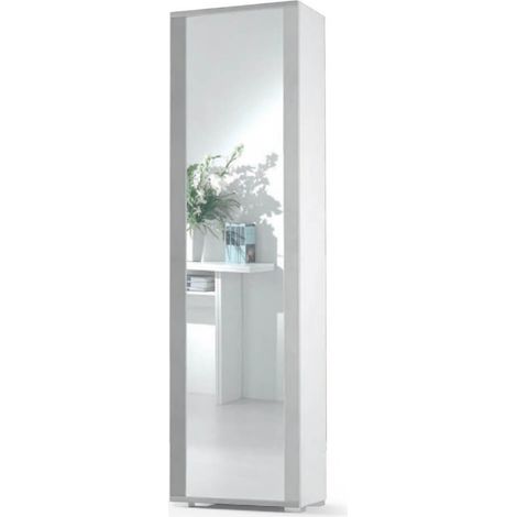 Mobile Con Anta Telaio A Specchio Sette Ripiani bianco specchio cornice cemento (1/7)