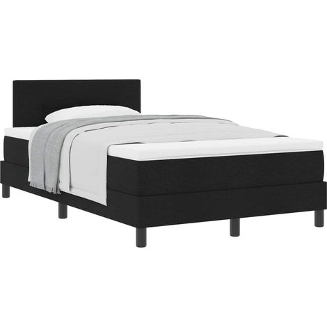 Maison Exclusive - Boxspringbett mit Kopfteil Schwarz 120 x 190 c