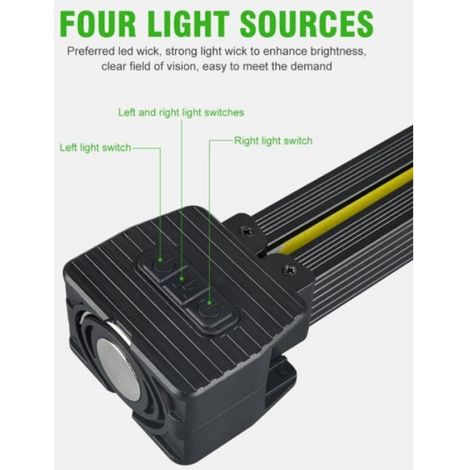Lampe LED Posing Magnétique Portable, Lumière de Travail Pliable à 180°,7 Niveaux de Luminosité, Crochet et Aimant Inclus 1 Pcs (1/3)