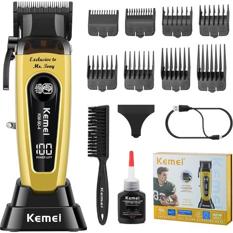 Tondeuse à cheveux pour homme, Tondeuse à barbe, Jaune (1/5)