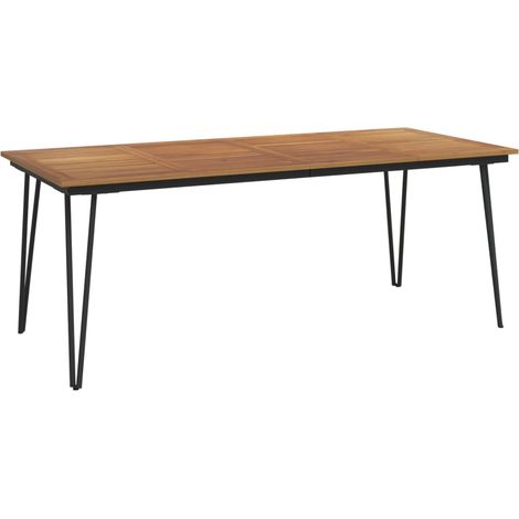 Maison Exclusive - Tavolo Giardino con Gambe Forcella 200x90x75 cm Massello Acacia