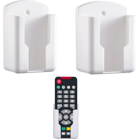 Lntyq Support Telecommande Mural Small Telecommande Mural Boîte De Rangement porte telecommande mural Boîte de rangement murale pour télécommande universelle pour télécommande,Blanc