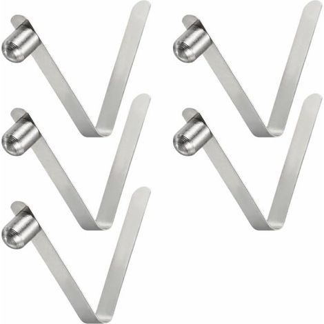 Set of 5 single-button snap hooks, 8 x 8 mm, with solid bead for kayak (1/5)