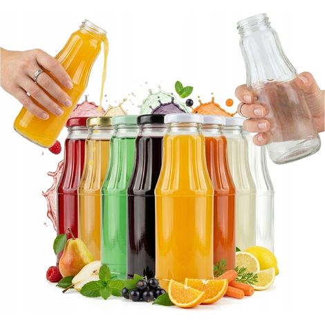 10x Fruchtsaftflaschen 300ml Glasbehälter für Säfte, Konfitüren, Honig 10 Stück. (1/5)