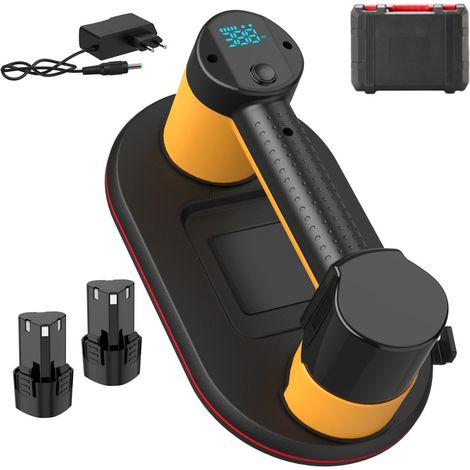 Ventouse Carrelage Electrique, Ventouse électrique à double moteur, Jusqu'À 300kg Livré avec 2 Piles, Écran LED, Longue autonomie (1/5)