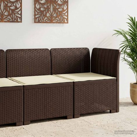 Divano da Giardino a 1 Posto con Cuscino Aspetto Rattan PP vidaXL