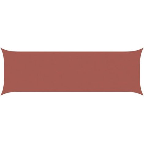 Voile d'ombrage couleur terre cuite, 6 x 2 mètres, 100% polyester Oxford. (1/5)