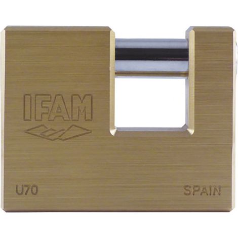 Cadenas laiton série U 70mm (2 clés) IFAM (1/3)