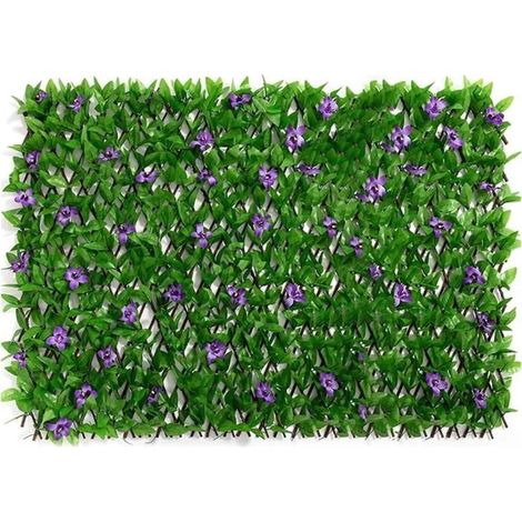 Mur de haie, panneaux de mur de haie artificielle, écran de clôture d'intimité, mur artificiel, verdure, tapis Fa [n1450] (1/5)