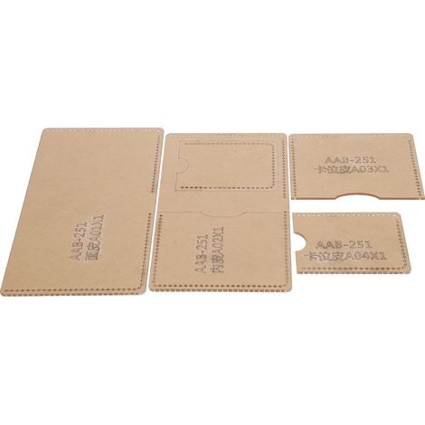 gabarits acryliques pour la fabrication artisanale de portefeuilles courts en cuir - Outils de modelage (1/5)