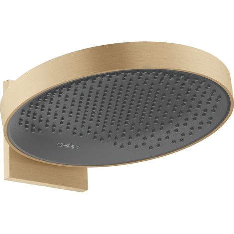 Hansgrohe Rainfinity - Soffione doccia 360 con attacco, getto singolo, bronzo spazzolato 26230140 (1/2)