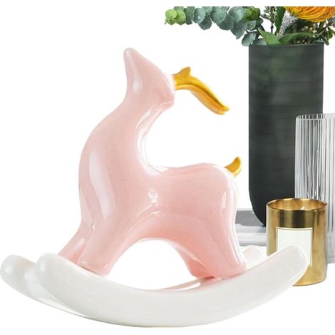 Statuette de Cerf - Figurine Céramique en Forme de Cerf à Bascule - (1/5)