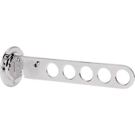 Étendoir à linge - Étendoir à linge - Crochet à vêtements - Étendoir à linge pliable - Étendoir à linge en métal - Rotatif à 180° - 24,57,57,5 CM - Argent - Acier inoxydable - Pour buanderie, balcon,  (1/4)