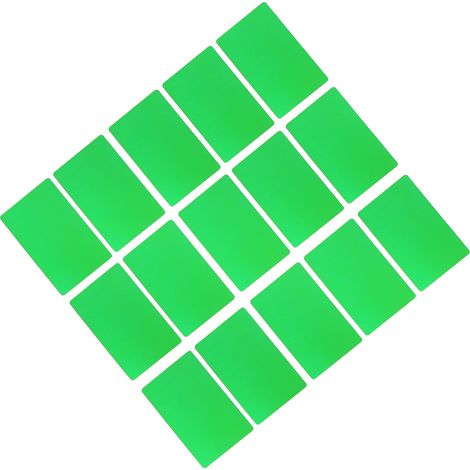 Lot de 50 cartes de visite en aluminium vert, gravées au laser, imperméables et résistantes à l'usure.