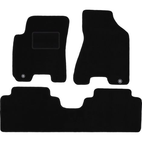 Tapis en velours noir pour : Kia Sportage II SUV (2004-2010) (1/5)