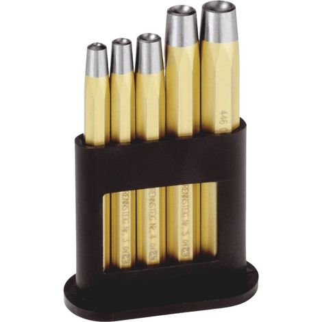 Rennsteig – Set de têtes de rivet 5 pièces – Acier durci chrome-vanadium – Longueur 100mm, diamètre 3,5/5,2/7/8,8/10,5mm – Pour rivetage précis