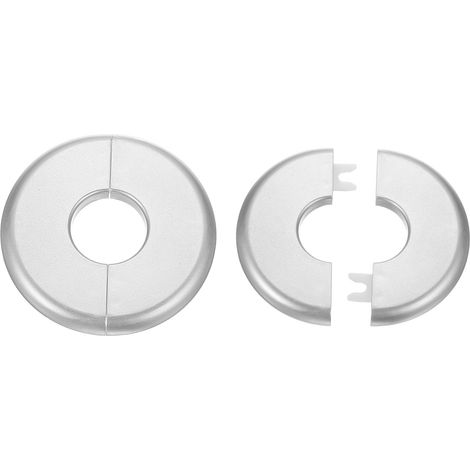 2pcs Cache Tuyau Cache Tuyau WC Rosace Tuyau 26.5mm/1" Argent (1/5)