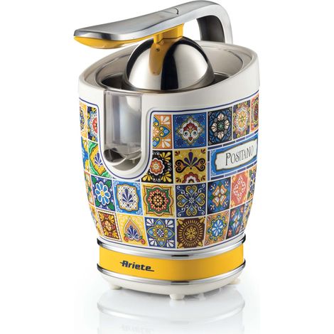 Centrifugeuse presse agrume 85W – 2 cônes à double rotation – Système anti-goutte – Métal bleu et jaune – Facile à nettoyer – Ariete (1/5)
