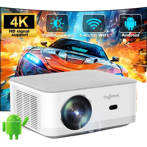Filiyano – Projecteur LED 4 K, luminosité de 15 000 lumens, système Android 9.0, version Android (1/5)