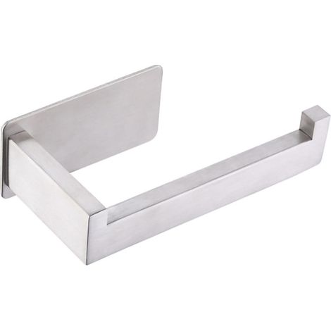 Portarotolo di carta igienica da parete in acciaio inox, porta rotolo da cucina pretagliato, portarotolo di carta igienica creativo, 14 x 8 x 4,5 cm, argento (1/5)