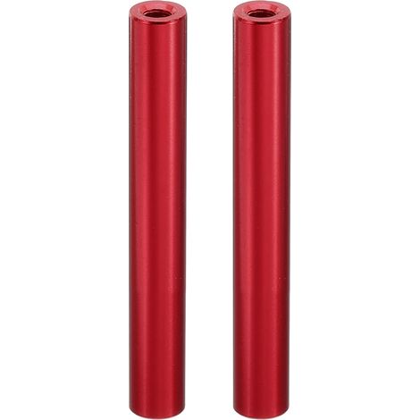 2Pcs Entretoise Filetée M3 en Aluminium 3x6x45mm Rouge (1/5)
