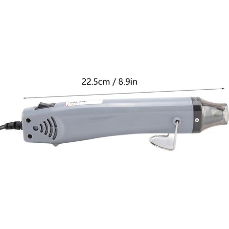 Pistolet à Air Chaud Electrique 300W Professionnel Kit Chauffage Multi Usage Emboutissage ABS Gris (22.5cm 272g) 350°C Mano Vente (1/5)