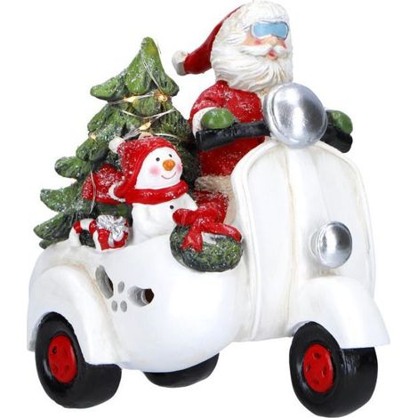 Papá Noel en una motocicleta LED Merry Moments / Merry Moments
