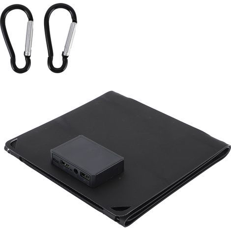 20W Portable Solar Panel, IP65 Water Resistant, Foldable, ETFE Monocrystalline Charger for Backpack, Camping, Hiking, Black (1/4)