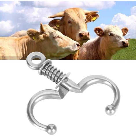 Nasenring für Rinder aus Edelstahl, Nasenring für Rinder, automatische Nasenzange mit Kuhfeder, Nasenklemme für Rinder, Nasenklemme für Nutztiere, Nasenklemme für Rinder aus Edelstahl (1/5)