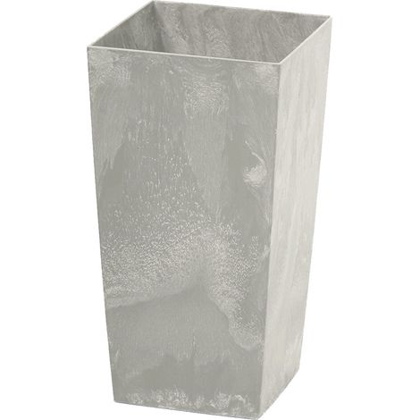 Maceta URBI SQUARE BETON EFFECT 2L., dimensiones (mm) 126x126x200, color Hormigón