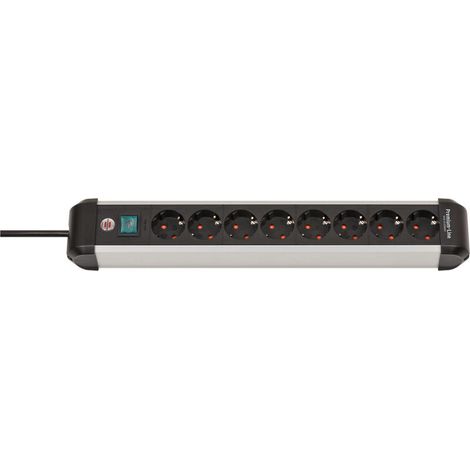 Brennenstuhl Premium-Alu-Line  regleta con  interruptor 8  tomas 3  m H05VV-F  3G1,5 -  1391030800 (1/4)