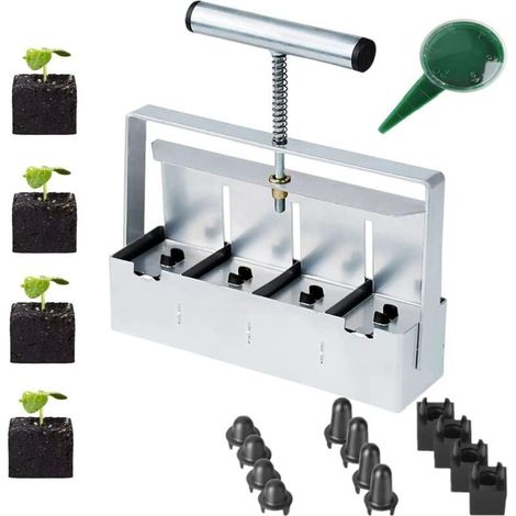 Bloc de terreau artisanal de 10 x 5 cm pour la plantation, terreau de jardin, terreau pour plantes d'extérieur (1/4)
