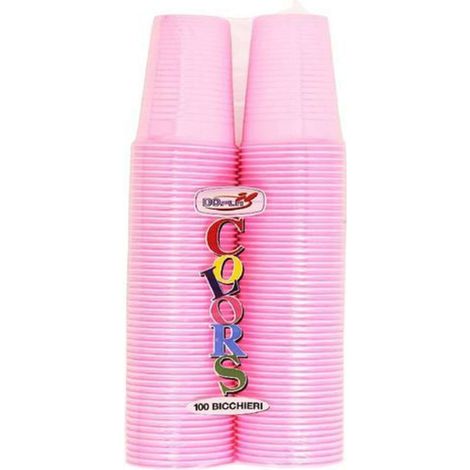 Cf.100 Bicchieri 200Cc. Rosa X1