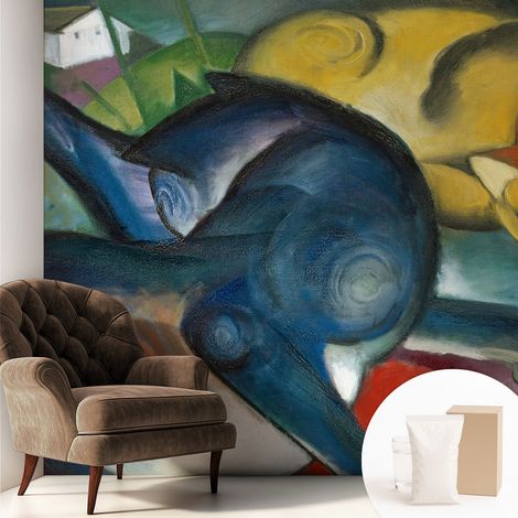 Papier peint intissé décoratif pour salon chambre et cuisine Facile à poser avec colle Art félin 250x250 cm (1/5)
