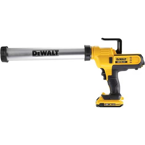 Dewalt – Pistolet extrudeur sans fil 18V DCE580D1 – Capacité 600 ml – Moteur Brushless – Pression d'extrusion élevée – Coffret avec batterie 2,0Ah