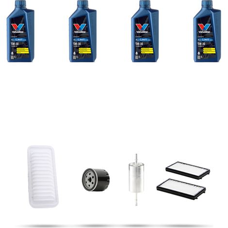 Kit tagliando 4 FILTRI e 4L OLIO compatibile con Mazda 3 (BK) 1.4 62kw dal 2003 al 2009 (1/5)