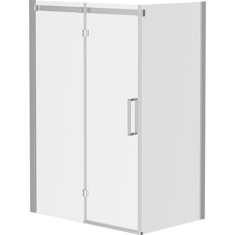 Series 10 Chrome Inline 1400mm x 900mm Hinged Door Shower Enclosure (1/5)