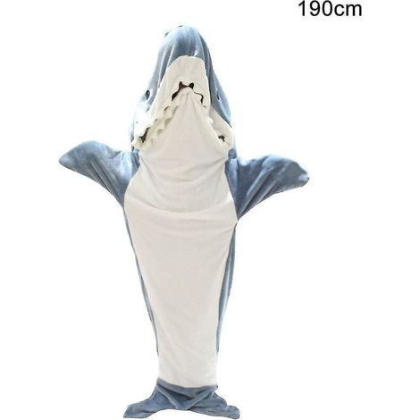 Felpa con cappuccio Shark Blanket per adulti - Tutina Shark per adulti Coperta indossabile - Felpa con cappuccio Shark Blanket in flanella super morbida e accogliente Sacco a pelo Shark (1/5)