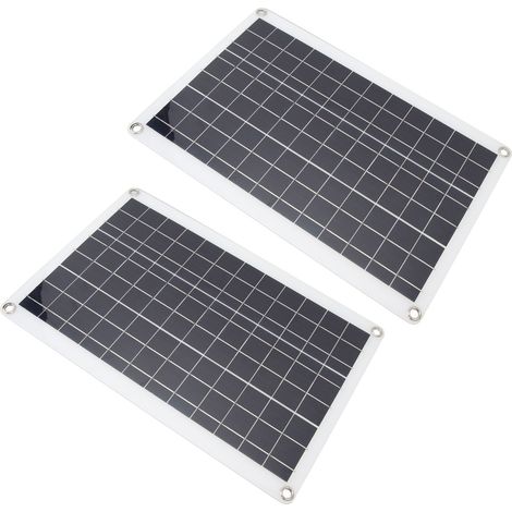 Kit Solaire Photovoltaïque 18W 18V Panneau Silicium Polycristallin Sortie USB Type-C DC avec Régulateur 100A et Câbles pour Camping-cars Hors Réseau (1/5)