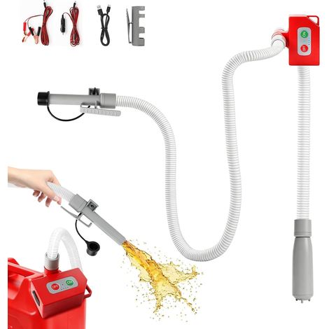 Pompe À Carburant Portable 12V Allume-Cigare Arrêt Automatique, Anti-Fuite, Pour Diesel/Essence/Eau, Alimentation Batterie (1/5)
