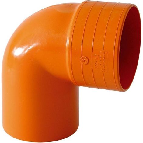 CURVA CHIUSA 90° PVC ROSSO Diam. 63 mm PER TUBI IDRAULICI (2 pezzi)