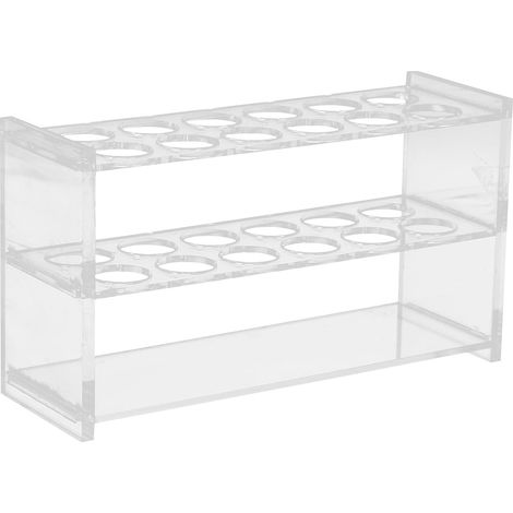 Support Léger et Fiable Tubes à Essai en Acrylique Transparent pour 6 Emplacements Adapté aux Tubes de 25 Ml pour Milieux Médicaux et Laboratoires (1/5)