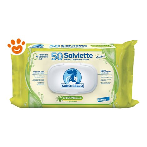 Elanco Dog & Cat Sano e Bello Salviette Detergenti (50 pezzi) - Scegli la Profumazione - Elanco Dog & Cat Sano e Bello Salviette Detergenti (50 pezzi) - Scegli la Profumazione - Citronella