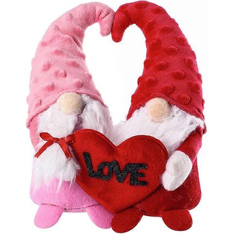 Décorations de gnomes pour la Saint-Valentin, gnome en peluche Monsieur et Madame Saint-Valentin, toupet scandinave (1/4)