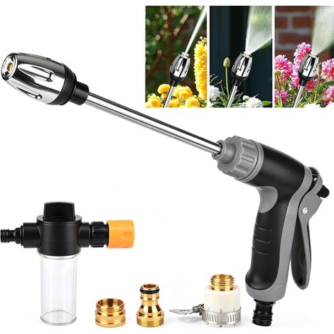 High Pressure Gun for Garden Hose, Water Pressure Washer, Garden Hose Original with Accessories, Ideal for Car Washing, Garden & Patio (B) (1/5)