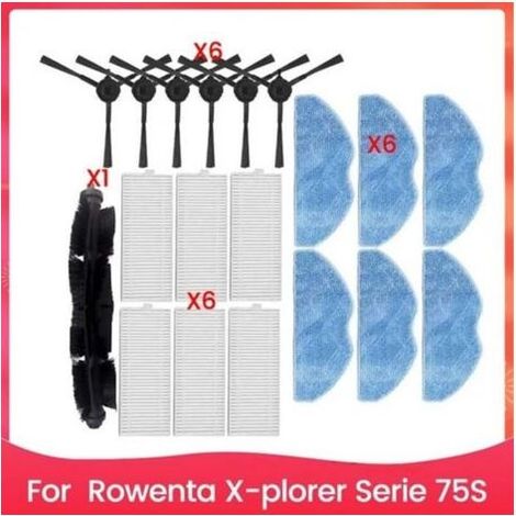 19-teiliges Filter- und Bürstenset für Rowenta X Plorer Serie 75S Staubsauger – Ersatzteile (1/5)