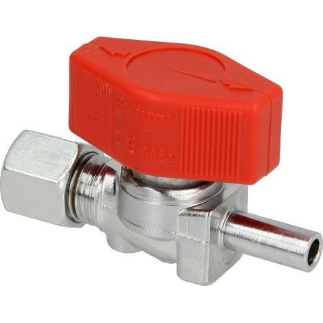 Vanne à fermeture rapide KZ, RST8 x RVS8 laiton chromé