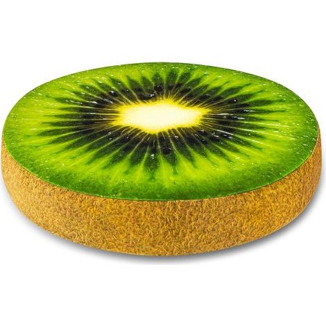 Ces coussins en forme de kiwi, plus vrais que nature, sont doux et aux couleurs vives, parfaits pour décorer une chambre d'enfant. (1/3)