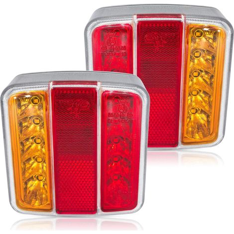 Feux de Remorque LED 12 V 24 V Imperméable avec Feu Stop, Clignotants, Position, Eclairage de Plaque d'immatriculation, Réflecteurs (1/5)